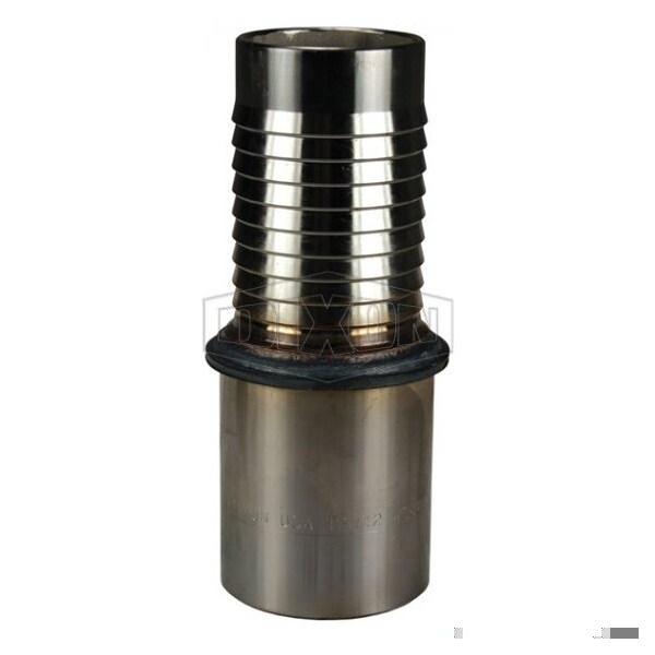Holedall Tubular External Swage Stem, 4 in Nominal, Beveled, 316 SS, Domestic